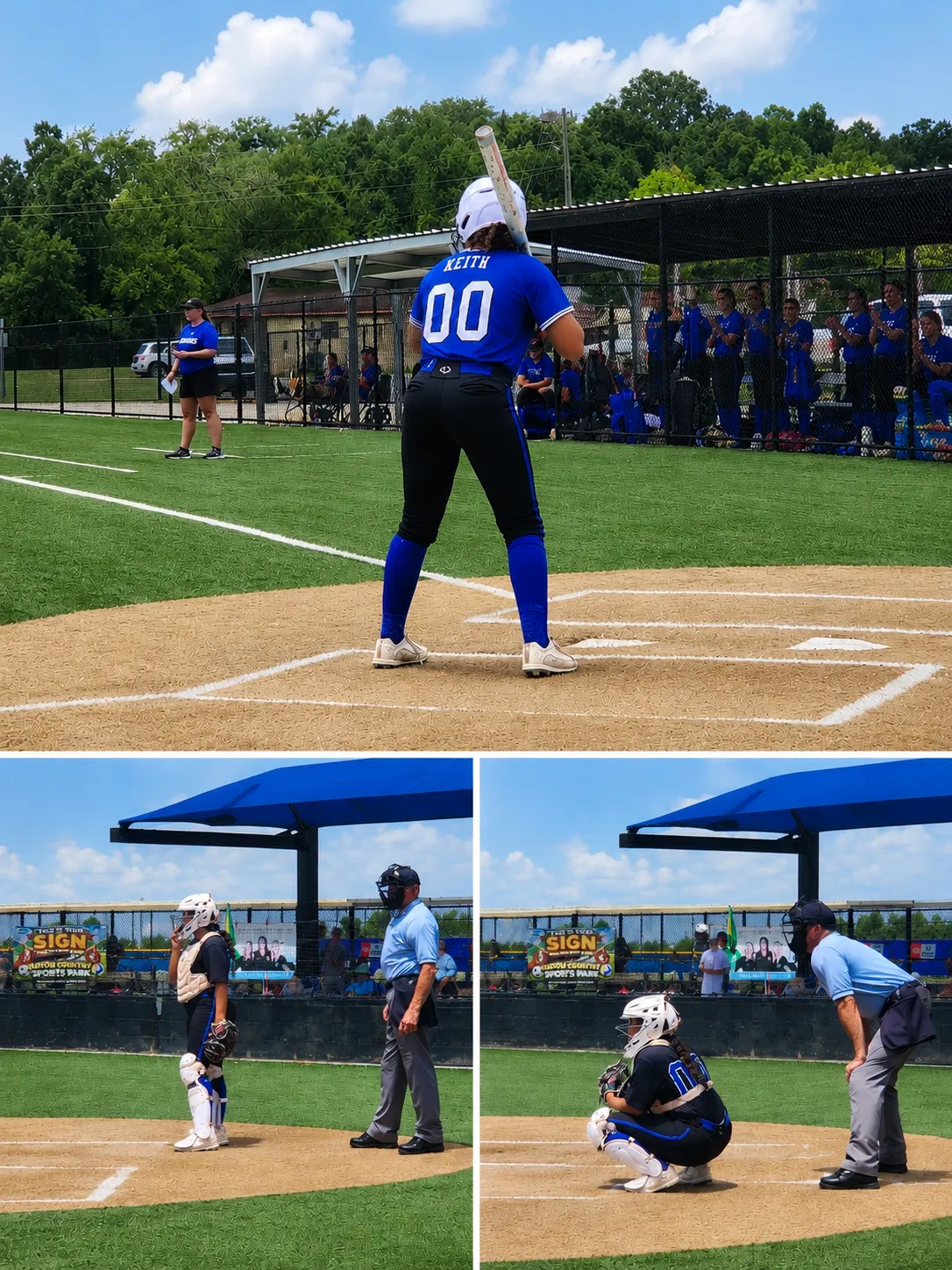 Kamri Keith batting